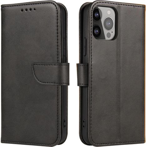 Custodia magnetica per Oppo A98 5G con chiusura a libro e portafoglio - Nera (1/5)