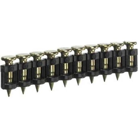 Boite de 1000 clous béton 2,7mm  + 1 cart gaz/Longueur de pointe:19 mm