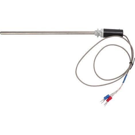 Thermoelement Typ K M12 mit Edelstahlsonde, Edelstahl-Temperatursensor, 1 m Einschraubsonde (1/5)