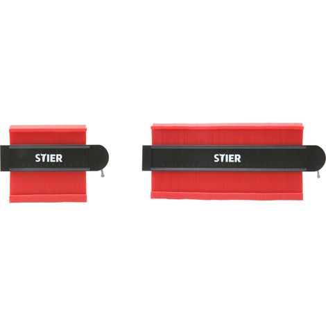 STIER Konturenlehre Set 310 mm und 180 mm, mit Feststeller, Kontur-Vervielfältigungslehre