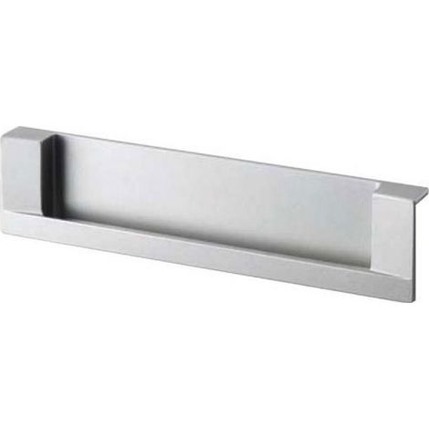 Poignée de meuble zamak décor aluminium – Entraxe 160 mm – Encastrement 169 x 14,5 x 41 mm – Longueur 180 mm – Hauteur 45 mm – Fosun (1/2)
