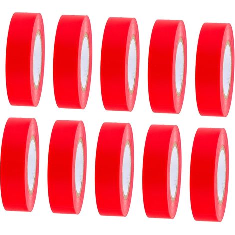 Ruban isolant électrique en PVC rouge pour câbles et régulateurs de (1/5)