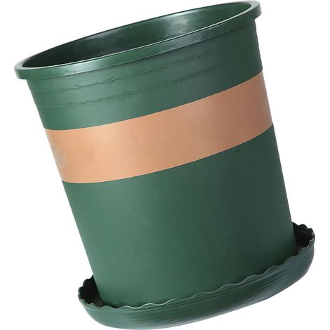 Pot de fleurs rond multifonctionnel en PP perforé, 5 gallons (18 litres), pour semis et repiquage. Dimensions : 28 x 31 x 22 cm. (1/5)