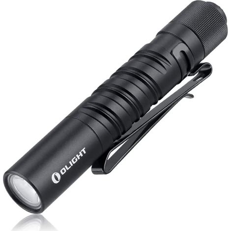 royaluxe - Lampe torche porte-clés LED, mini lampe torche, petite lampe torche portable haute puissance, 180 lumens, IPX8, avec 2 modes d'éclairage, pile AAA inc (1/5)