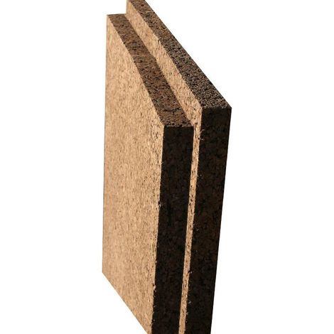 Panneau isolant liège expansé 80mm – 50x100cm – Bords mi-bois pour isolation thermique extérieure – Paquet de 2m² – Amorim