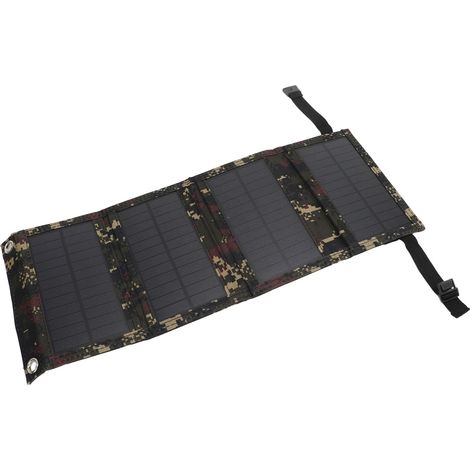 Chargeur solaire pliable 20 W 5 V monocristallin USB, panneau de charge solaire portable et pliable pour le camping en plein air (1/5)