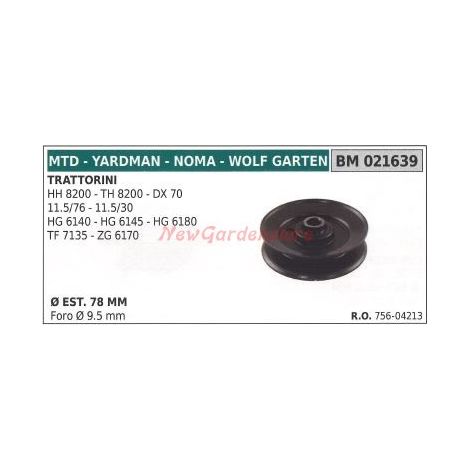 Polea para tractor de césped HH8200 TH8200 MTD 021639