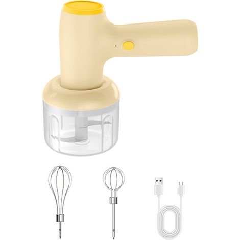 Robot culinaire multifonction sans fil portable pour légumes ail piment céleri viande avec fouet à œufs et crème (1/4)