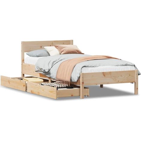 Maison Exclusive - Letto senza Materasso 75x190 cm in Legno Massello Pino