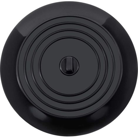 Bouchon de baignoire en silicone bouchon d'évier bouchon d'évier de cuisine diamètre 15 cm, adapté pour cuisine, salle de bain et buanderie bouchon de vidange général, noir (1/4)