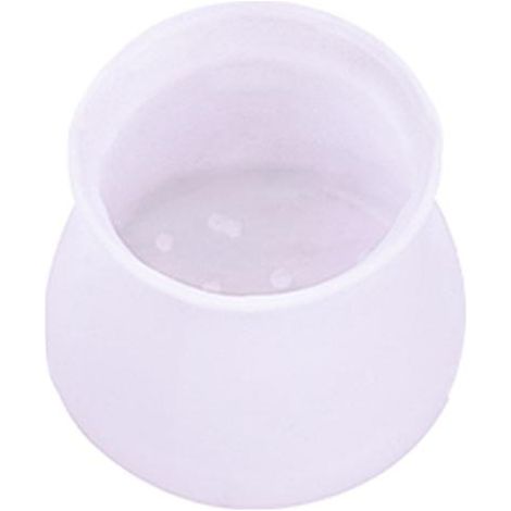 Embouts de pieds de chaise ronds blancs - Lot de 10 protections de sol en silicone pour meubles avec base antidérapante (1/4)