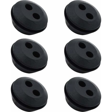 Lot de 6 Bouchon de Tuyau de Carburant Joint de Réservoir Caoutchouc 2 Trous Passe durite passe Durite Reservoir Debroussailleuse Accessoires (1/5)