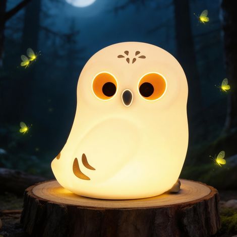 LOLLANDA Veilleuse pour enfants Lampe décorative de chevet pour chambre, avec minuteur et commandes tactiles Luminosité réglable sur trois niveaux simple (1/5)