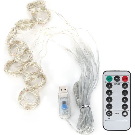 Cortina De Luces Led - 300 Led - 3 X 3 M - Control Remoto - Para Decoracion De Fiesta Y Boda (1/5)
