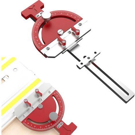 Jauge d'onglet réglable multi-angles pour scie à table - Guide à angle droit pour rails de guidage (1/5)