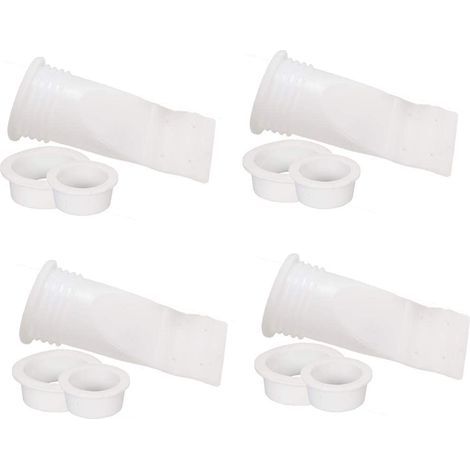 Set mit 4 verstellbaren, mehrfarbigen Rückschlagventilen, Einwegventilen, Silikon-Bodenabläufen für Toiletten-, Badezimmer- und Küchenrohre (weiß) (1/5)