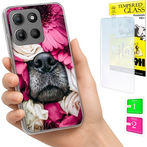 Schutzhülle für Motorola Moto G15: Fotohülle mit Hundemotiv und Glas (1/5)
