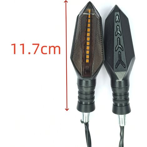 Set of 12V sequential yellow and blue motorcycle turn signals, LED turn signal modification parts for electric vehicles (1/4)