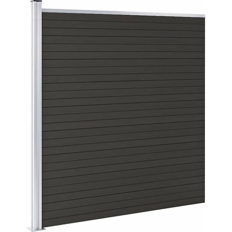 Maison Exclusive - Zaunelement WPC 175x186 cm Schwarz