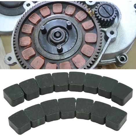 Lot de 15 plaquettes d'embrayage moteur vertes carrées pour bicyclette motorisée 49cc 80cc (1/5)