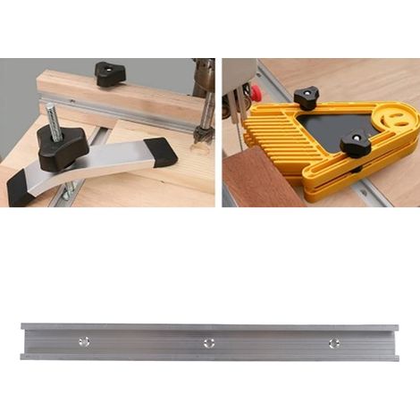 Fentes de retenue à vis en T pour gabarits de traitement de l'aluminium et du bois, blocs d'arrêt de rail pour établis de concasseur, outils de bricolage, 40 cm. (1/5)