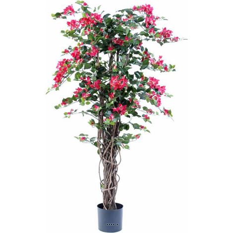Bougainvillier artificiel en pot tronc naturel lianes H 150 cm Rose fushia - dimhaut: H 150 cm - couleur: Rose fushia 730