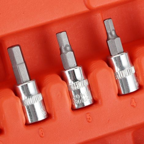 Coffret d'outils à douilles 1/4" et 1/2" 94 pièces, douilles de réparation automobile, clé à cliquet, kit de réparation (surpoids) (1/5)