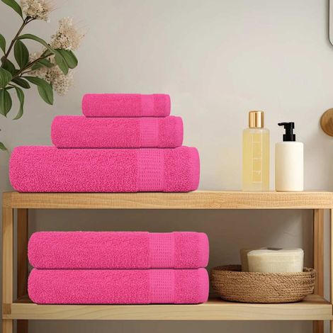 vidaXL Wash Towels "FROGN" 10 pcs Pink 30x30 cm 360 gsm (1/5)