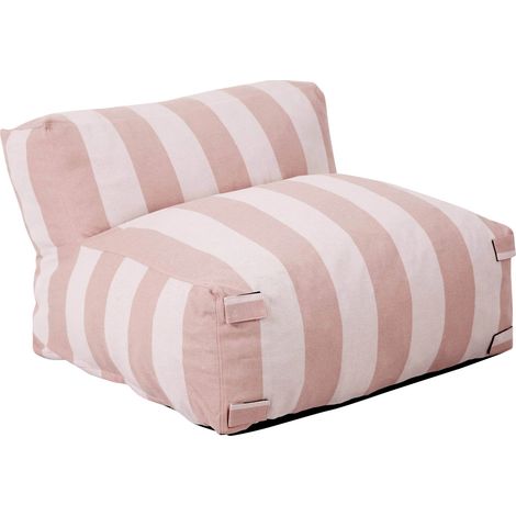 Fauteuil de jardin rayé pour canapé modulable rose poudré - Mixi