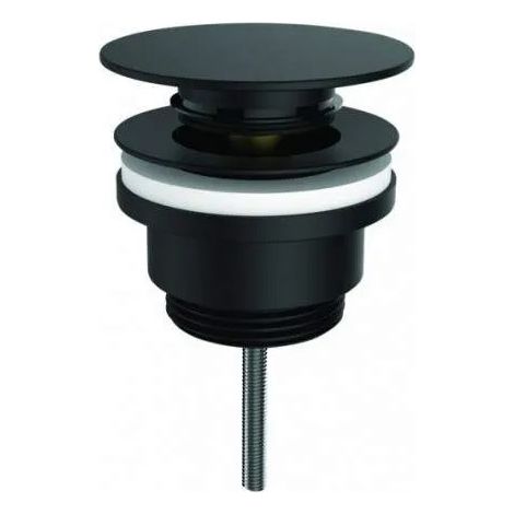 Scarico per lavabo Digiclic nero, vite centrale 80mm, campo di serraggio da 10 a 80mm