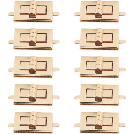 Fermoir à tourniquet haute résistance - Lot de 10 - Design classique pour la personnalisation de bagages, sacs à main et pochettes (1/5)