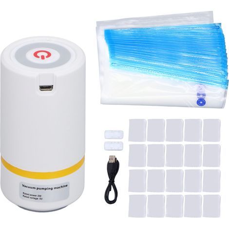 Filament Storage Bags, 43 Pieces, Vacuum Sealed Drying Kit with 5V 3W Automatic Pump, Desiccant Clips, 3D Printer Supplies (1/5)