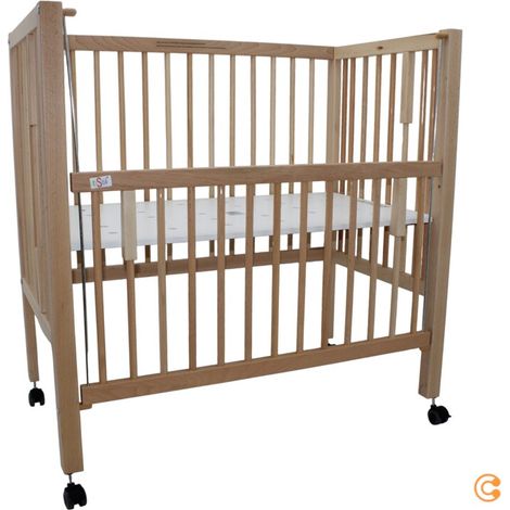 [GEBRAUCHT] B-Ware tiSsi Beistellbett Bett Maxi Boxspring Rollen Bett Verschlussgitter natur braun