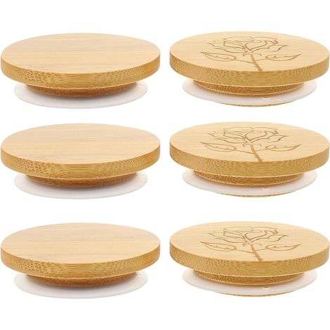 Lot de 6 couvercles hermétiques pour pots de yaourt, diamètre extérieur 68 mm, diamètre intérieur 48 mm (1/5)
