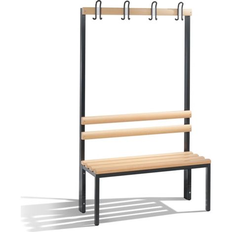 C+P, Banc de vestiaire BASIC, simple face, lattes en bois de (1/3)