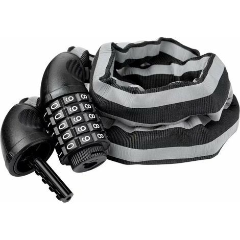 90cm Folding Combination Bike Lock, Combination Lock for Bicycles,-- (1/5)
