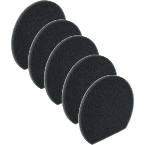 vhbw 5x Staubsaugerfilter Ersatz für Bosch 12022750 Filter für Staubsauger - Schaumstofffilter Schwarz