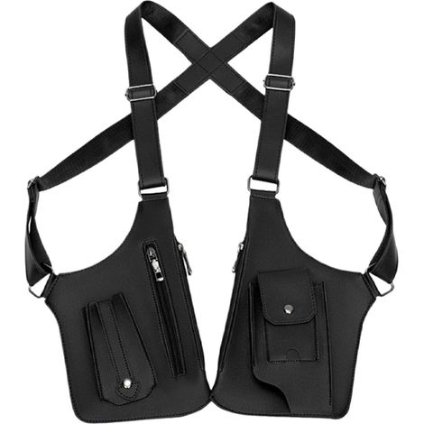 Antivol caché sous les bas sangle potefeuille poche holste téléphone épaule Holste PU cui sac loisis double épaule pochette
