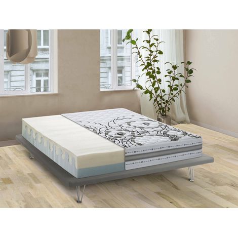 Talamo Italia Colchón individual Serafina, Colchón viscoelástico y Waterfoam, 100% Made in Italy, Antiácaros e hipoalergénico, 80x190h22 cm, con embalaje reforzado (1/5)