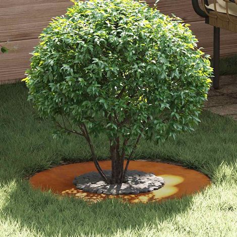 suitable for Flat Tree Ring Rusty Ø30/60 cm vidaXL