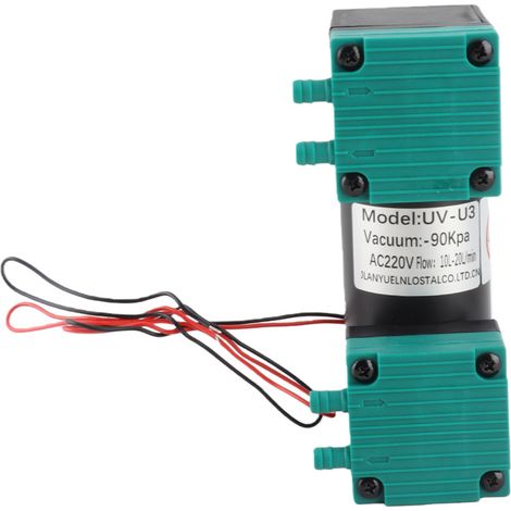 Mini pompe à vide, débit élevé, faible niveau sonore -90 à 350 kPa, 24 W, 10 à 20 L/min, 12 V CC/24 V CC/220 V CA (1/5)