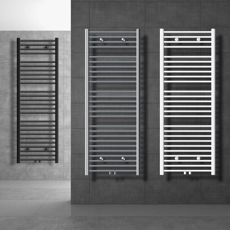 ECD Germany Radiatore da Bagno Radiatore Scaldasalviette Radiatore 600 x 800 mm Bianco Dritto con Attacco Centrale Radiatore Asciugabiancheria incl. Termostato con Passaggio a Parete Termoarredo (1/5)