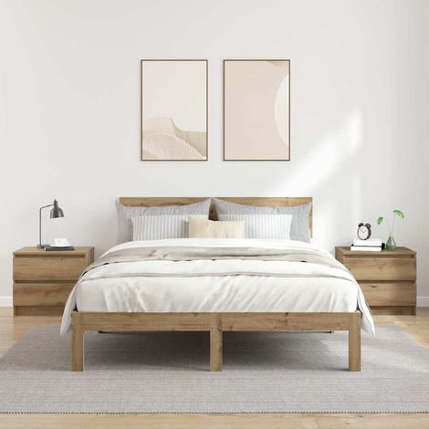 Nachttische 2 Stk. Artisan-Eiche 50x40x43,5 cm Holzwerkstoff