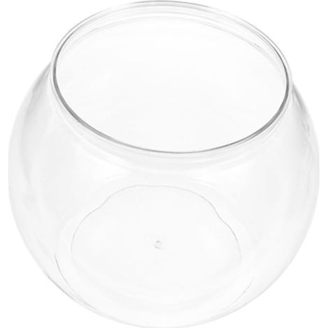 Round Clear Plastic Fish Bowl for Tabletop Aquarium and Hydroponic Vase (1/5)