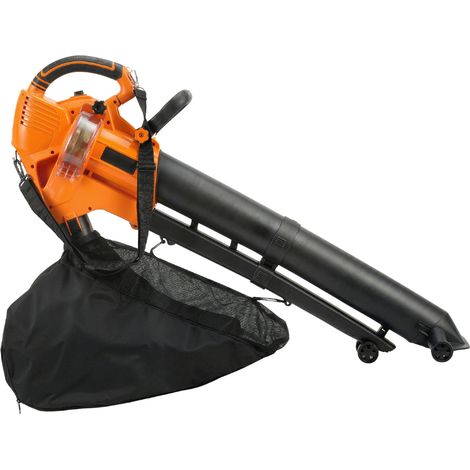 Aspirateur souffleur de feuilles filaire 3000w 3-en-1 avec fonction broyage sac de collecte 40l, 4 roues vert (1/5)