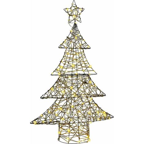 Árbol de Navidad con 120 LED cálido 150 cm Ratán vidaXL