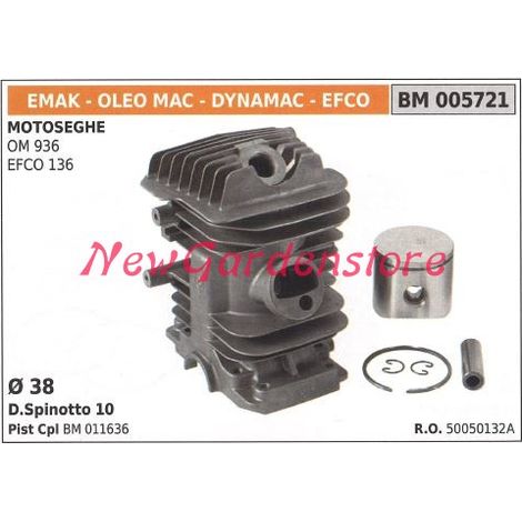 Cilindro pistone segmenti EMAK motore motosega OM 936 EFCO 136 005721