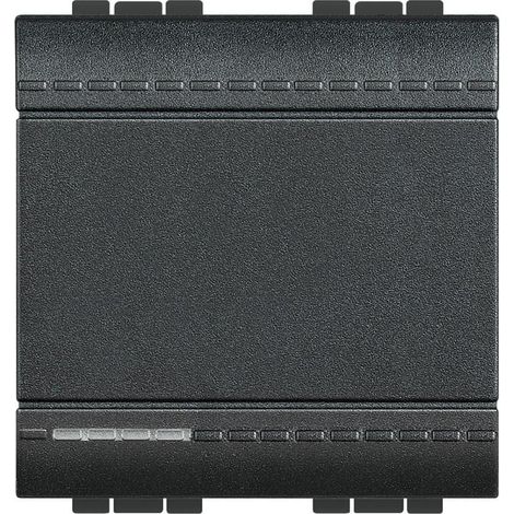 Pulsador Livinglight 10A borne auto 2 módulos Antracita L4005M2A