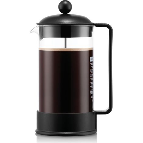 French Press 1L / 8 Tasses Cafetière à Piston Verre Résistant (1/5)