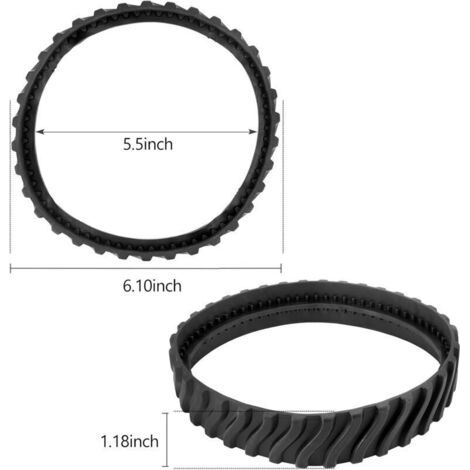 4 chenilles adaptables pour pneus Zodiac MX6 MX8 MX9, Baracuda Robot Nettoyeur de Piscine R0526100-- (1/3)